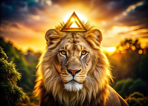 Majestic Alpha of Omega Symbol on a Vibrant Background Representing Strength and New Beginnings