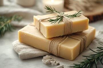 eco-friendly organic soap bars in rustic paper packaging make the perfect sustainable gift idea for loved ones