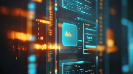 Obraz premium Futuristic Digital Interface Background Design