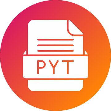 PYT File Format Vector Icon Design