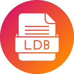 LDB File Format Vector Icon Design