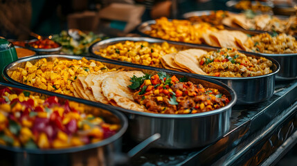 Indian Food Street Food Stall.