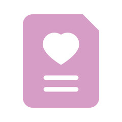 A document with a heart symbolizing favorite or special documents