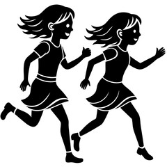 girl running on a beach