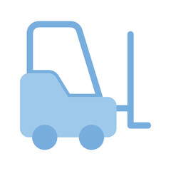 A forklift icon representing warehouse management, heavy lifting, or logistics