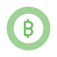 A Bitcoin icon representing cryptocurrency, blockchain, or digital currency