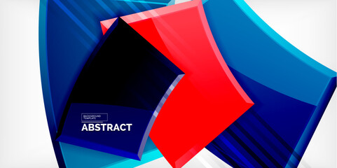 Vector abstract color geometric shapes. Illustration For Wallpaper, Banner, Background, Card, Book Illustration, landing page