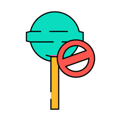 wrong answer line icon vector. wrong answer sign. isolated symbol illustration