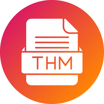 THM File Format Vector Icon Design
