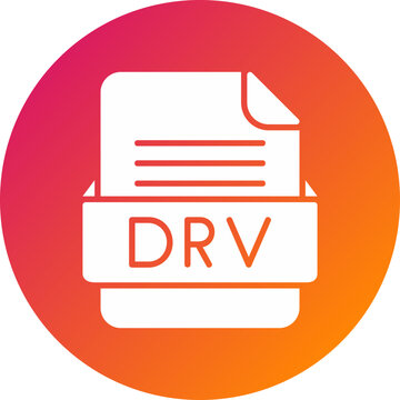 DRV File Format Vector Icon Design