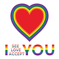I feel love accept you LGBTQ design