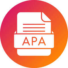 APA File Format Vector Icon Design