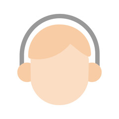 A headset wearing person symbolizing customer support or assistance