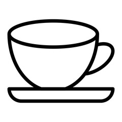 Cup Vector Line Icon Design