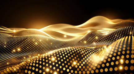 abstract golden wave
