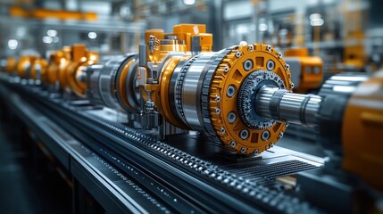 Obraz premium Industrial machinery showcasing advanced engineering components.