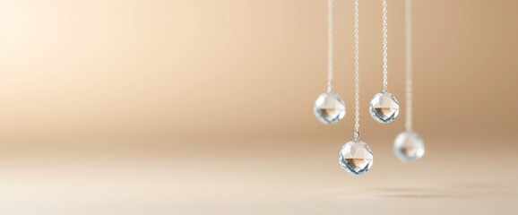 Elegant Crystal Pendants Captivating Reflections and Light Play in Jewelry Design