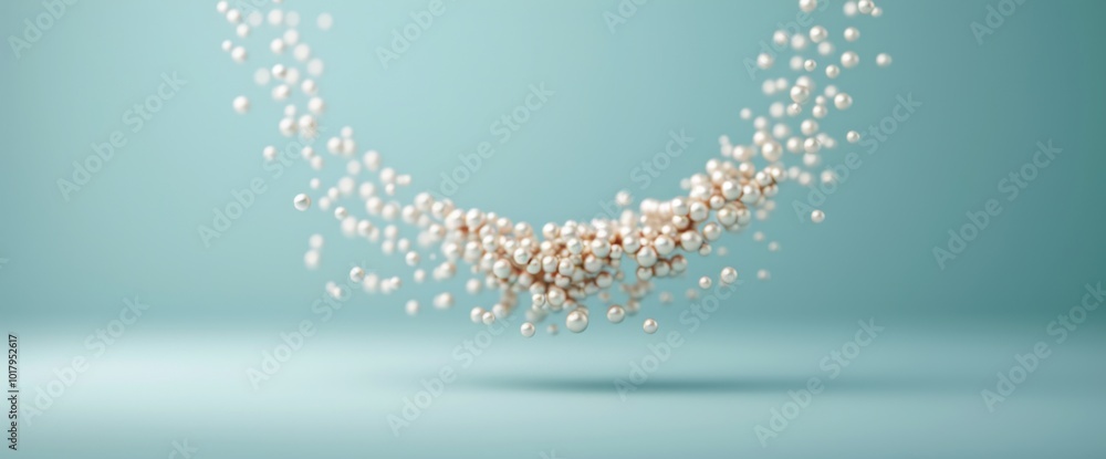 Poster floating pearls an ethereal display of texture and light