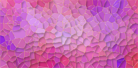 Beautiful pink crystallized polygon background. abstract light colorful stone tile pattern. modern wallpaper, trendy simple minimal geometric pastel background vector abstract mosaic backdrop.