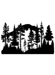 Forest Scene | Nature Scene | Forest Scene | Mountain Scene | Wildlife | Camping Adventure | Outdoor Scene | Camp Life | Original Illustration | Vector and Clipart | Cutfile and Stencil