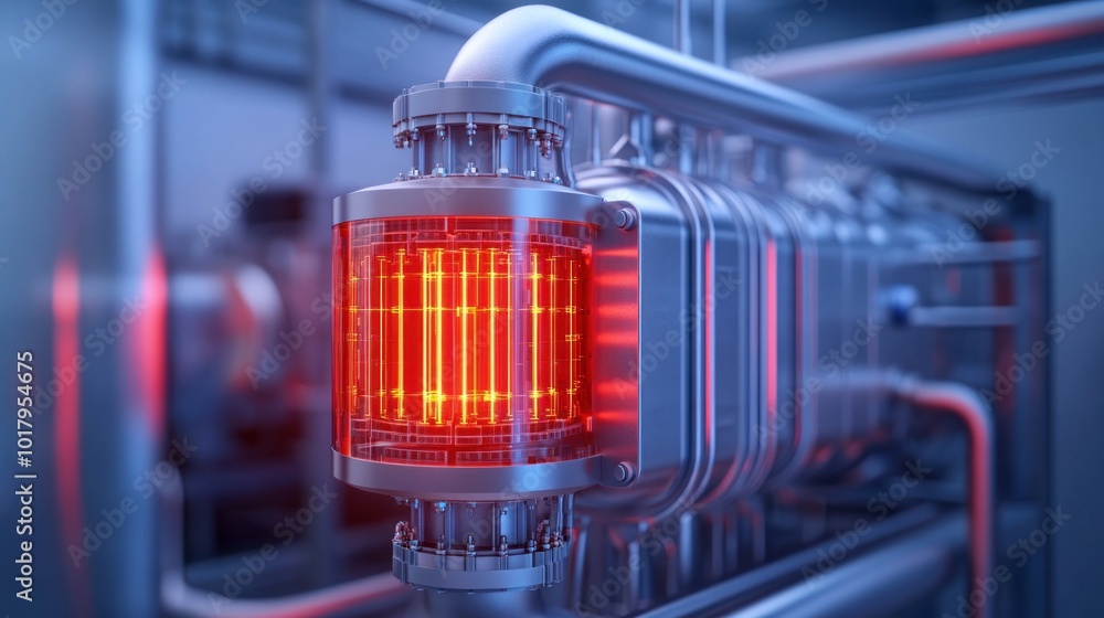 Poster advanced heat exchanger technology enhancing efficiency in industrial applications