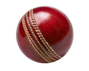 Cricket Ball Isolated on White Background