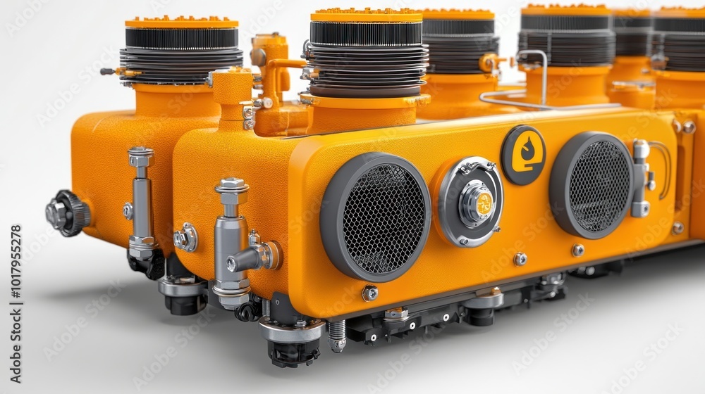 Poster high-performance industrial engine components efficiency and design innovation