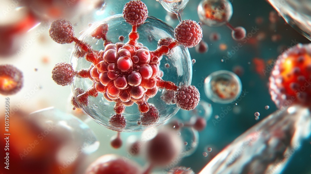 Leinwandbilder microscopic view of viruses understanding structure and behavior in health and disease