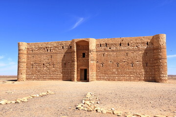 Qasr Kharana (sometimes Harrana, al-Kharanah, Kharaneh, Kharana or Hraneh), desert castle in...