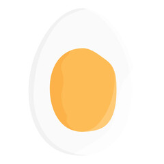 Boiled egg isolated on white background