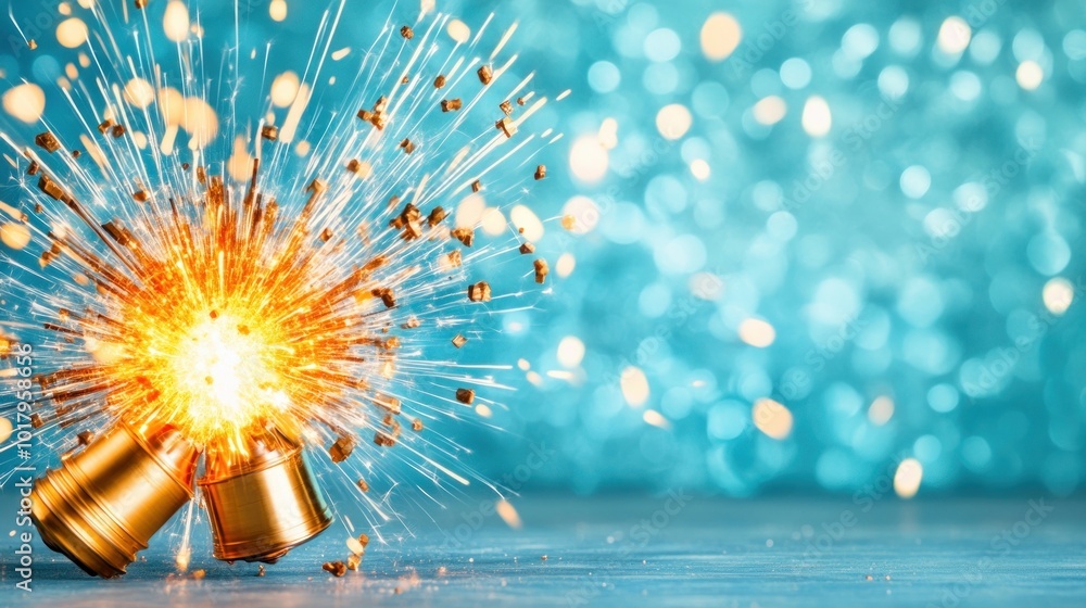 Poster Captivating Firework Display A Dazzling Burst of Light and Color
