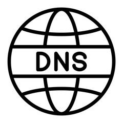 DNS Vector Line Icon Design