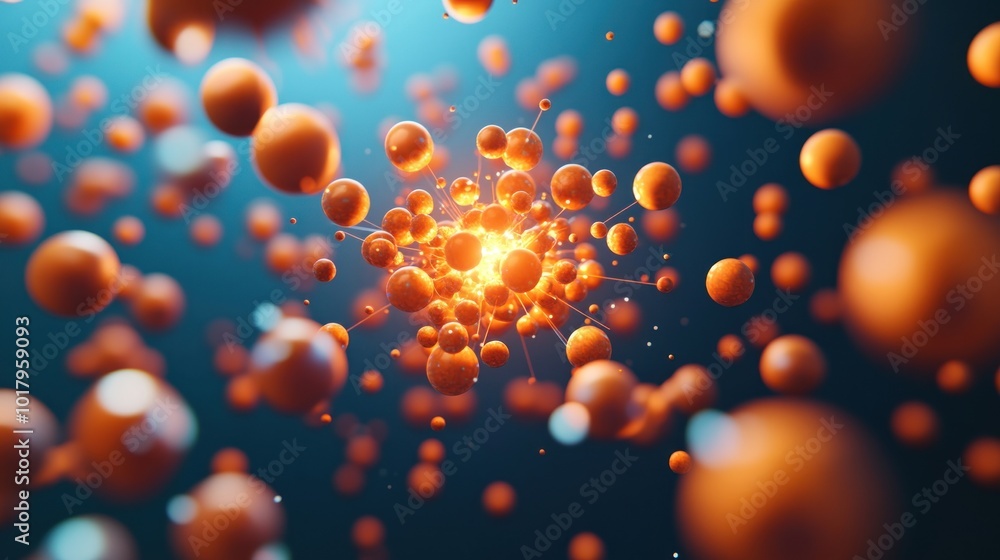 Poster exploring the fascinating world of atomic particles a journey through the microscopic realm