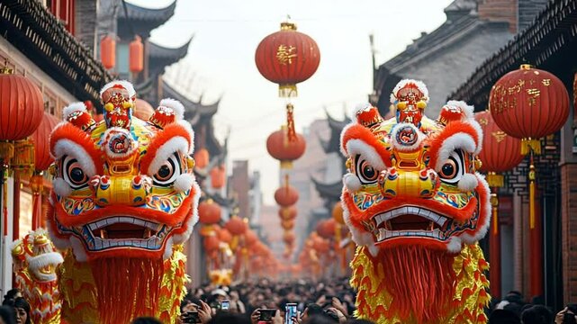 Chinese dragon as a character for the dragon dance at the Chinese New Year festival