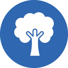 Tree glyph circle icon