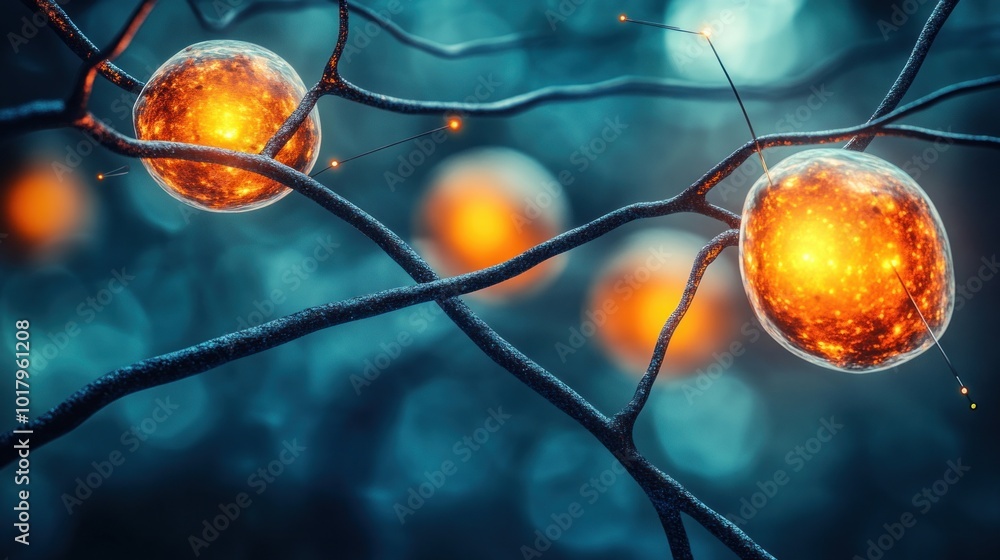 Leinwandbilder Exploring the Mysteries of Neural Connections Understanding Neural Networks and Synaptic Activity