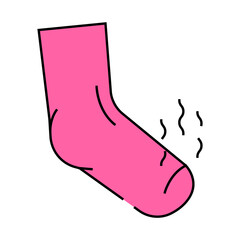 stink smell line icon vector. stink smell sign. isolated symbol illustration