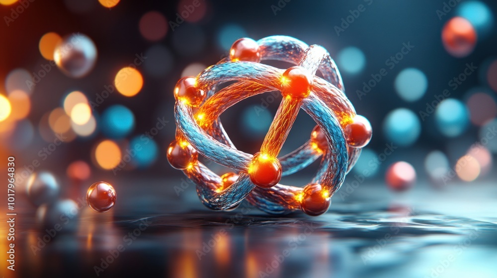 Poster exploring the intricacies of atomic structures and their fundamental role in matter