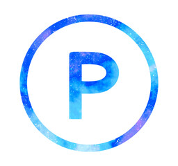 マーブルな星空｜シンプルなPマーク