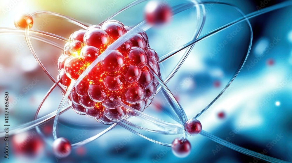 Aufkleber exploring the intricate world of atoms and their fundamental structure