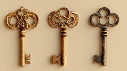 Three Antique Keys