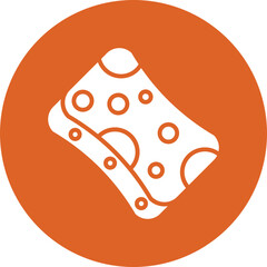 Sponge glyph circle icon