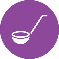 Ladle glyph circle icon