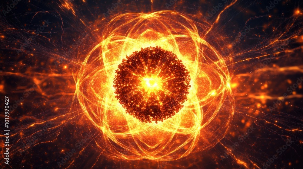 Poster Exploring the Intricacies of Atomic Structure A Visual Journey into the Heart of Matter