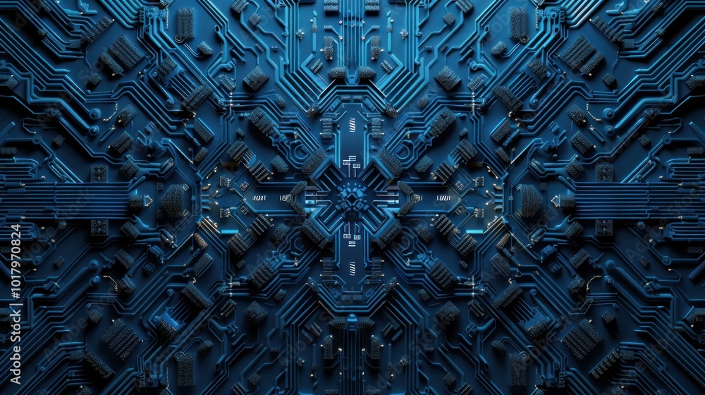 Poster abstract circuitry pattern