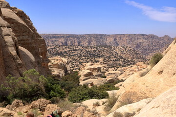 Fototapeta premium view of the landscape of the Dana Biosphere Nature Reserve National Park, Jordan