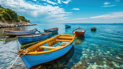 Eco Tourism Small Boats Surrounded By Nature