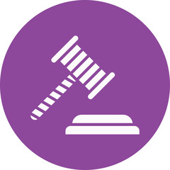 Law glyph circle icon