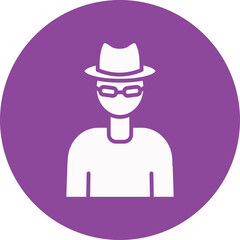 Espionage glyph circle icon