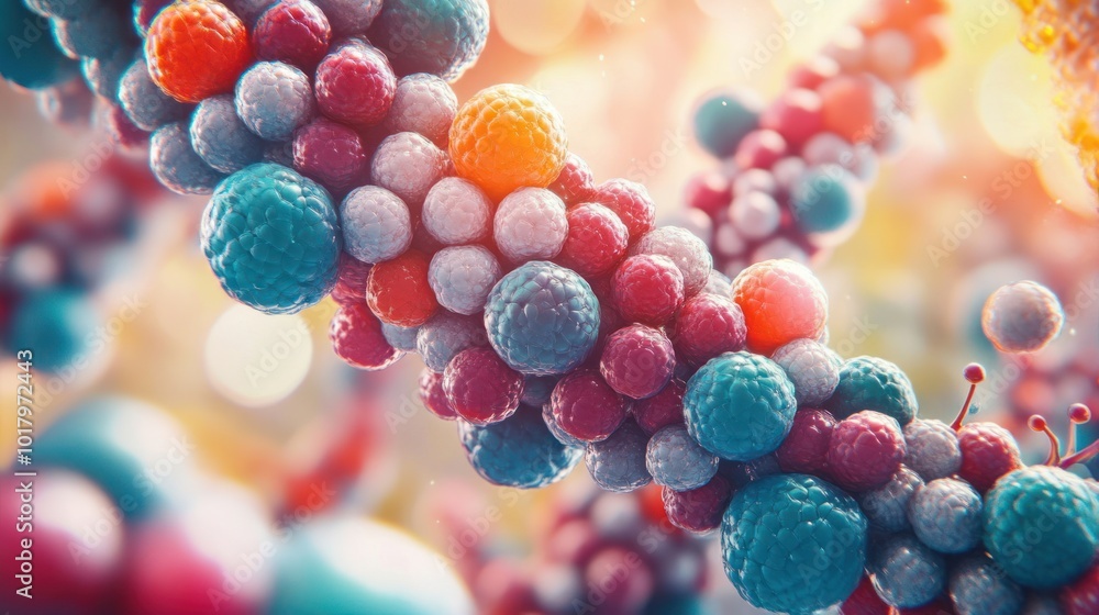 Aufkleber exploring the complex world of cellular structures and molecular interactions